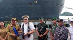 Dorong Sektor Pariwisata ke Kancah Dunia, Dandim 1310/Bitung Bersama Forkopimda Sambut Kedatangan Kapal Pesiar Queen Mary 2