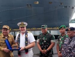 Dorong Sektor Pariwisata ke Kancah Dunia, Dandim 1310/Bitung Bersama Forkopimda Sambut Kedatangan Kapal Pesiar Queen Mary 2