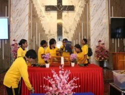 Persiapan Peresmian Gereja Terang Bhara Daksa, Personel Polda Papua Gelar Kurve Bersama dan Gladi