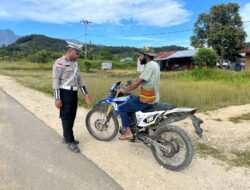Sat Lantas Mamberamo Tengah Gelar Strong Point Pagi, Utamakan Teguran Humanis bagi Pelanggar