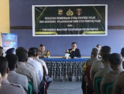 Propam Polda Papua Gelar Pembinaan Etika Profesi dan Asistensi Pelanggaran Kode Etik Profesi Polri di Polres Supiori