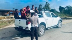 Satlantas Polres Mamberamo Tengah Gelar Strong Point Pagi, Berikan Teguran Humanis kepada Pengendara