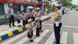Tanamkan Tertib Berlalu Lintas Sejak Dini, Sat Lantas Polres Biak Numfor Sambangi TK Kemala Bhayangkari